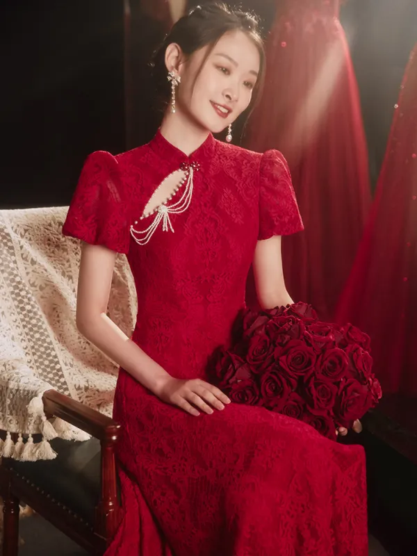 Backless cheongsam clearance