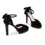 Chic / Beautiful Black Cocktail Party Suede Womens Sandals 2021 Leather Ankle Strap 11 cm Stiletto Heels Open / Peep Toe Sandals High Heels