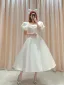 Vintage / Originale Charmant Bordeaux Robe De Bal 2021 Bretelles croisées Noeud Longue Satin Encolure Carrée Promo Manches Courtes Robe De Ceremonie Princesse
