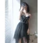 Sexy Black Rhinestone Short Cocktail Dresses Party Dresses 2021 A-Line / Princess Spaghetti Straps Sleeveless Backless Cocktail Party Formal Dresses