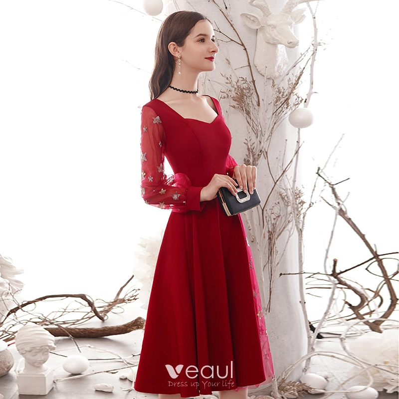 aline dress long sleeve Chic A-line Long Sleeve Satin Wedding Dress Rustic White Bridal Gowns –  SELINADRESS