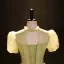 Elegant Sage Green Beading Pearl Sequins Prom Dresses 2023 Ball Gown High Neck Puffy Short Sleeve Backless Floor-Length / Long Prom Formal Dresses