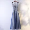 Chic / Beautiful Formal Dresses 2017 Lace Flower A-Line / Princess Floor-Length / Long V-Neck Sleeveless Prom Dresses