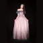 Scintillantes Dégradé De Couleur Rougissant Rose Robe De Soirée 2019 Princesse De l'épaule Glitter Paillettes Manches Courtes Dos Nu Longue Robe De Ceremonie