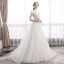 Elegant Ivory Wedding Dresses 2019 A-Line / Princess Spaghetti Straps Sequins Lace Flower Sleeveless Backless Court Train