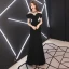 Elegant Sorte Selskabskjoler 2019 Havfrue Scoop Neck Beading Rhinestone Kort Ærme Lange Kjoler