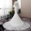 Élégant Blanche Robe De Mariée 2019 Trompette / Sirène Bretelles Spaghetti Paillettes Manches Courtes Dos Nu Cathedral Train