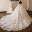 Elegant Champagne Wedding Dresses 2019 Ball Gown Off-The-Shoulder Beading Crystal Rhinestone Pearl Lace Flower Long Sleeve Backless Cathedral Train