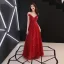 Chic / Beautiful Navy Blue Evening Dresses  2019 A-Line / Princess Scoop Neck Beading Sequins Lace Flower Sash Short Sleeve Backless Floor-Length / Long Formal Dresses