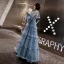 Chic / Beautiful Blushing Pink Evening Dresses  2019 A-Line / Princess Scoop Neck Pearl Short Sleeve Backless Ruffle Floor-Length / Long Formal Dresses