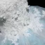 Chic / Beautiful Sky Blue Glitter Lace Flower Appliques Prom Dresses 2025 Ball Gown Strapless Sleeveless Backless Floor-Length / Long Formal Dresses