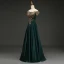 Elegant Dark Green Evening Dresses  2019 A-Line / Princess Off-The-Shoulder Rhinestone Sash Short Sleeve Backless Floor-Length / Long Formal Dresses