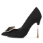 Chic / Belle Noire Bureau Escarpins 2019 Daim 10 cm Talons Aiguilles À Bout Pointu Escarpins
