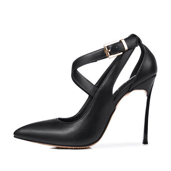 Chic / Beautiful Red Evening Party Womens Shoes 2019 Ankle Strap 10 cm Stiletto Heels Pointed Toe High Heels