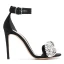 Charmant Noire Soirée Chaussures Femmes 2019 Cuir Bride Cheville Faux Diamant 10 cm Talons Aiguilles Peep Toes / Bout Ouvert Talons