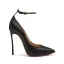 Schöne Burgunderrot Büro Pumps 2019 Knöchelriemen 12 cm Stilettos Spitzschuh Pumps