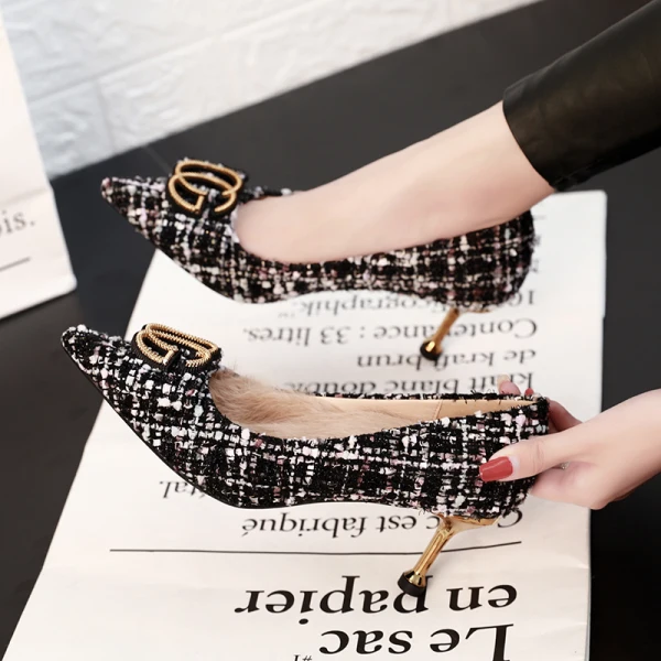 Modern / Fashion White Dating Pumps 2019 Metal 6 cm Stiletto Heels Pointed Toe Pumps