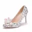 Charmant Multifarben Aschenputtel Kristall Brautschuhe 2019 Strass 9 cm Stilettos Spitzschuh Hochzeit Pumps