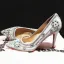 Chic / Beautiful Silver Wedding Shoes 2019 Crystal Rhinestone 9 cm Stiletto Heels Pointed Toe Wedding Pumps