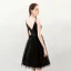 Modest / Simple Glitter Black Gold Homecoming Graduation Dresses 2018 A-Line / Princess Spaghetti Straps Backless Sleeveless Short Prom Dresses