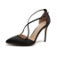 Schöne Champagner Freizeit Hochhackige 2019 X-Riemen 8 cm Stilettos Spitzschuh Damenschuhe