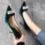 Schöne Dunkelgrün Freizeit Wildleder Pumps 2019 Strass 8 cm Stilettos Spitzschuh Pumps