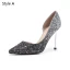 Sparkly Sølv Brudesko 2019 Paljetter 7 cm Stiletthæler Spisse Bryllup Høyhælte