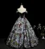 Schick Schwarz Ballkleider 2025 A Linie Off Shoulder Schleife Kurze Ärmel Rückenfreies Lange Festliche Kleider