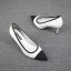 Chic / Beautiful Black White Casual Pumps 2019 Leather 7 cm Stiletto Heels Pointed Toe Pumps