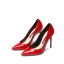 Schöne Rot Leder Abend Pumps 2019 Lackleder 10 cm Stilettos Spitzschuh Pumps