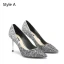 Scintillantes Argenté Cuir Soirée Escarpins 2019 Paillettes 8 cm Talons Aiguilles À Bout Pointu Escarpins