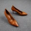 Mooie / Prachtige Khaki Kantoor Pumps 2019 Leer 7 cm Naaldhakken / Stiletto Spitse Neus Pumps