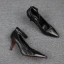 Chic / Belle Kaki Bureau Escarpins 2019 Cuir 7 cm Talons Aiguilles Bride Cheville À Bout Pointu Escarpins