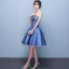 Sexy Meeresblau Cocktailkleider 2019 A Linie Bandeau Perlenstickerei Pailletten Kristall Spitze Blumen Ärmellos Rückenfreies Kurze Festliche Kleider
