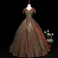 Vintage / Retro Silver Prom Dresses 2019 A-Line / Princess V-Neck Sequins Short Sleeve Backless Floor-Length / Long Formal Dresses