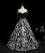 Schick Schwarz Ballkleider 2025 A Linie Off Shoulder Schleife Kurze Ärmel Rückenfreies Lange Festliche Kleider