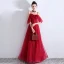 Chic / Beautiful Burgundy Evening Dresses  2019 A-Line / Princess Spaghetti Straps Beading Crystal Sleeveless Backless Floor-Length / Long Evening Party Formal Dresses