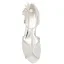 Elegante Ivory / Creme Perle Spitze Blumen Satin Brautschuhe 2021 3 cm Low Heel Stilettos Peeptoes Hochzeit Hochhackige