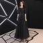 Chic / Belle Océan Bleu Robe De Soirée 2019 Princesse Encolure Dégagée En Dentelle Fleur 1/2 Manches Longue Robe De Ceremonie