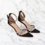 Sexy Beige Cocktail Party Rhinestone Womens Sandals 2021 Ankle Strap 7 cm Stiletto Heels Open / Peep Toe Sandals High Heels