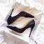Glitzernden Sternenklarer Himmel Schwarz Brautschuhe 2019 Leder Pailletten 10 cm Stilettos Spitzschuh Hochzeit Pumps