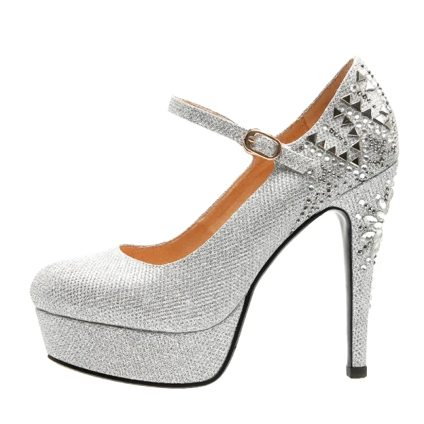 Sparkly Gold Wedding Shoes 2019 Leather Glitter Rhinestone 12 cm Stiletto Heels Pointed Toe Wedding Pumps