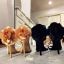 Chic / Beautiful Black Evening Party Womens Sandals 2019 Leather Ankle Strap Flower 10 cm Stiletto Heels Open / Peep Toe Sandals