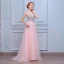 Élégant Rougissant Rose Robe De Bal 2018 Princesse Perlage Paillettes Cristal Perle V-Cou Dos Nu Sans Manches Longue Robe De Ceremonie