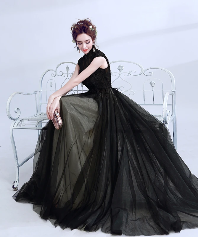 chinese dress ladies 30s Evening Gown of Peach Chiffon and Lace main image 1