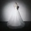 Modest / Simple Ivory Wedding Dresses 2018 A-Line / Princess Bow Spaghetti Straps Backless Sleeveless Sweep Train Wedding