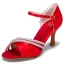 Modern / Fashion Bronze Prom Rhinestone Latin Dance Shoes 2021 7 cm Stiletto Heels Open / Peep Toe Womens Sandals High Heels
