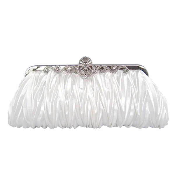 Klassieke Elegante Zilveren Handtassen Gestreept Kralen Rhinestone Velour Huwelijk Feest Accessoires 2019