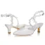 Simple Ivoire Satin Chaussure De Mariée 2021 Bride Cheville Faux Diamant En Dentelle Fleur 5 cm Talons Aiguilles À Bout Pointu Mariage Talons Hauts
