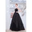 Chic / Belle Noire Robe De Bal 2019 Princesse Bretelles Spaghetti Sans Manches Dos Nu Paillettes Longue Robe De Ceremonie